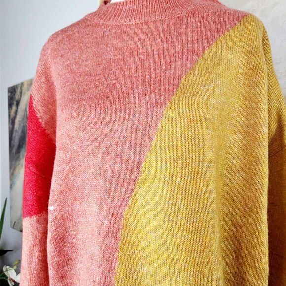 NEW with Tag HEM and THREaD knitted sweater size L Multicolor - Picture 11 of 12
